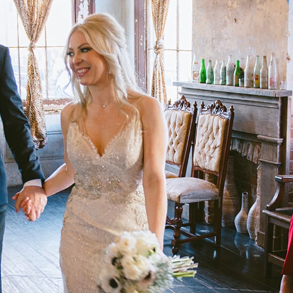 Lazaro Wedding Dress Style #3715 - Picture 3 of 8